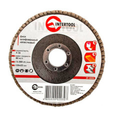 Диск шліфувальний пелюстковий INTERTOOL BT-0203 125 x 22мм зерно K36