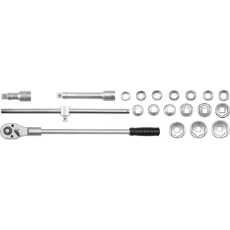 Набір головок торцевих YATO YT-1335 квадрат 3/4", М=19-50 мм з інструментами