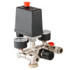 Прессостат 220В у зборі INTERTOOL PT-9094 (пресостат, редуктор, 2 манометри)