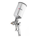 Пневматичний краскопульт INTERTOOL PT-0107 HVLP, форсунка 1.3мм, верхній металев..