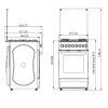 Плита газова біла Grunhelm G4F5600W