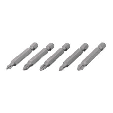 Комплект насадок викруткових PH1, PH2, PZ1, PZ2 1/4"*50мм, ACR, S2, уп. 5од., INTERTOOL VT-0205 