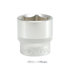 Головка торцева 6-гранна YATO : квадрат 1/2", М= 32 мм, L= 42 мм [6/24/48]