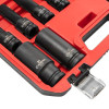 Набір INTERTOOL ET-8505 STORM головки ударні подовжені 1/2", 11 од., 10-24 мм, Cr-Mo,