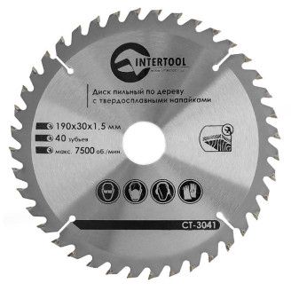 Диск пильний по дереву INTERTOOL CT-3041