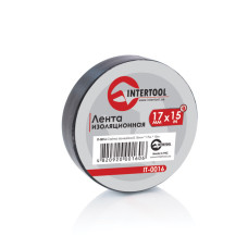 Стрічка ізоляційна 0.15mm x 17mm x 15m чорна (упак 10 шт) INTERTOOL IT-0016