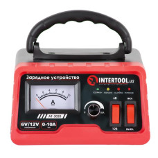 INTERTOOL AT-3020 Пристрій зарядний для акумуляторів 6/12 В, 0-10 А, 6-120 Ач, з мікропроцесором
