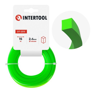 INTERTOOL DT-2313 Лiска для тримера "квадрат", 2.4 мм x 15 м
