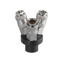 Розгалужувач повітря 1/4" INTERTOOL PT-1853 на 3 виходи, W-подібний, з швид..