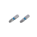 Комплект насадок викруткових  PZ3 1/4"*25мм, S2, уп. 2од., STORM INTERTOOL ..