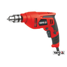 Дриль мережевий 230 V YATO : P= 550 Вт, ключний патрон Ø≤ 10 мм (сталь)