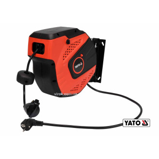 Подовжувач мережевий YATO YT-81220 на котушці 10 м, 3-жильний , макс. струм 10 А