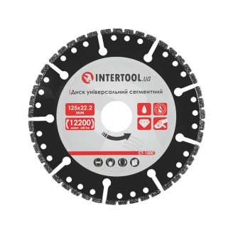 Диск алмазний універсальний сегментний 125**22.2 INTERTOOL CT-1000