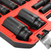 Набір INTERTOOL ET-8504 STORM головки ударні подовжені 1/2", 15 од., 10-32 мм, Cr-Mo