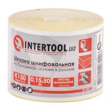 INTERTOOL BT-0822 Шкурка шліфувальна, паперова основа, К150, 115 мм × 50 м