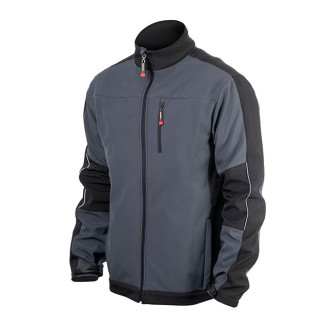 INTERTOOL SP-3135 Куртка SOFTSHELL темно-чорна, тришарова, розмір XXL