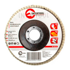 Диск шліфувальний пелюстковий INTERTOOL BT-0215, 125 x 22мм зерно K150