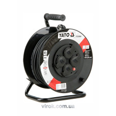 Подовжувач мережевий YATO YT-81054 : 40м. до 16 А на котушці; кабель 3-жильний