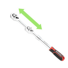 Рукоятка з храповим механізмом телескопічна, 72 зуби 1/4", Cr-V STORM INTERTOOL ET-8004