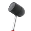 Киянка гумова 1250 г, 90 мм. чорна гума, металева ручка. INTERTOOL HT-0228