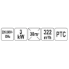 Нагрівач YATO YT-99720 з PTC-елем ел-мереж- 230В