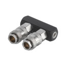 Розгалужувач повітря 1/4"INTERTOOL PT-1854 на 2 виходи, прямий, зі швидкоро..